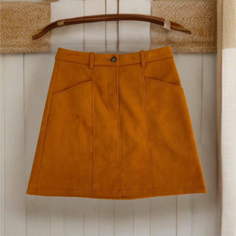 French Connection Faux Suede Mini Skirt, Size 6, EUC